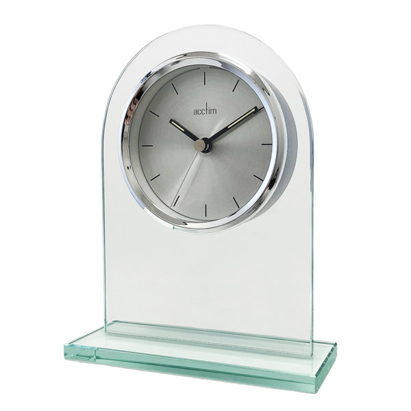 Acctim Analog Metal Quartz Tabletop Clock in Glass Wayfair.co.uk